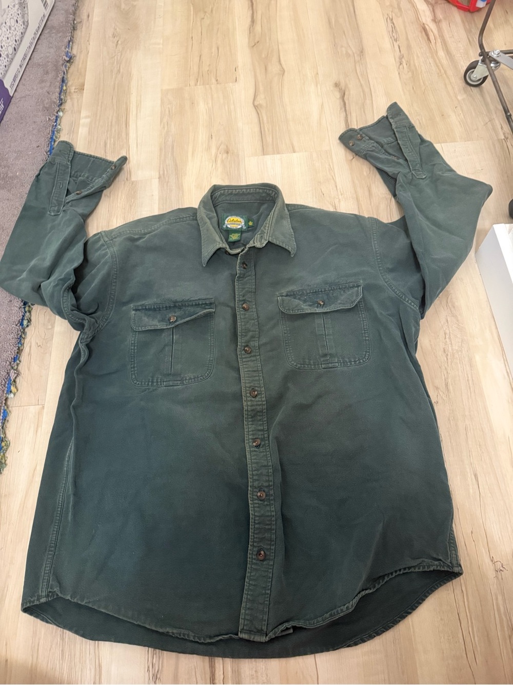 Vintage Men's Forest Green Cabela’s Outdoor Gear Heavyweight XL Tall Shirt